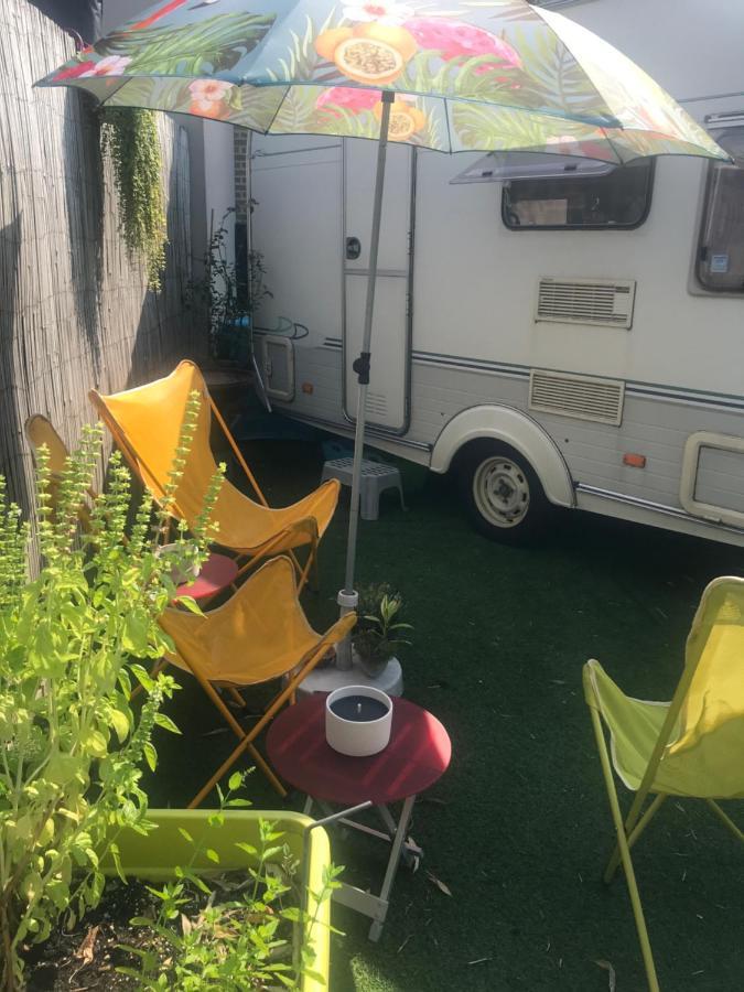 Gardencaravan Near Ghent In Green Area Exterior photo
